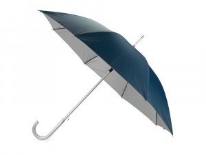 Зонт-трость полуавтомат "Майорка", синий/серебристый