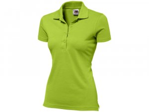 Рубашка поло "First" женская, зеленое яблоко