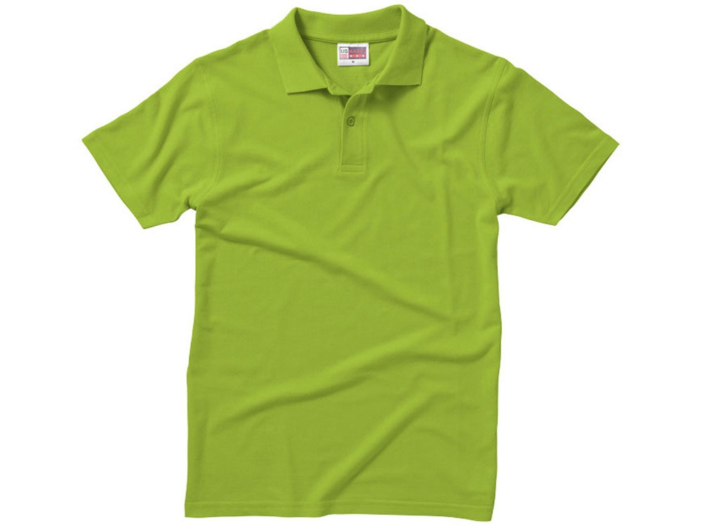 Рубашка поло "First" мужская, зеленое яблоко