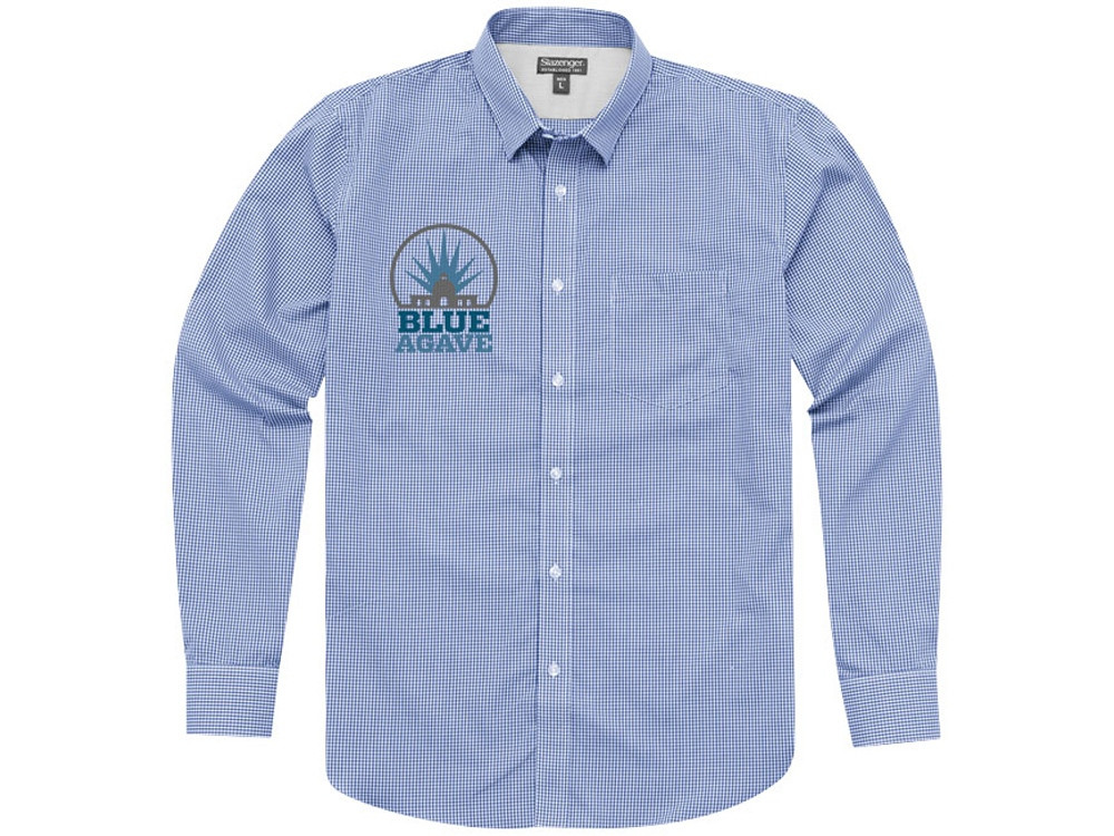 Рубашка "Net" мужская с длинным рукавом, синий