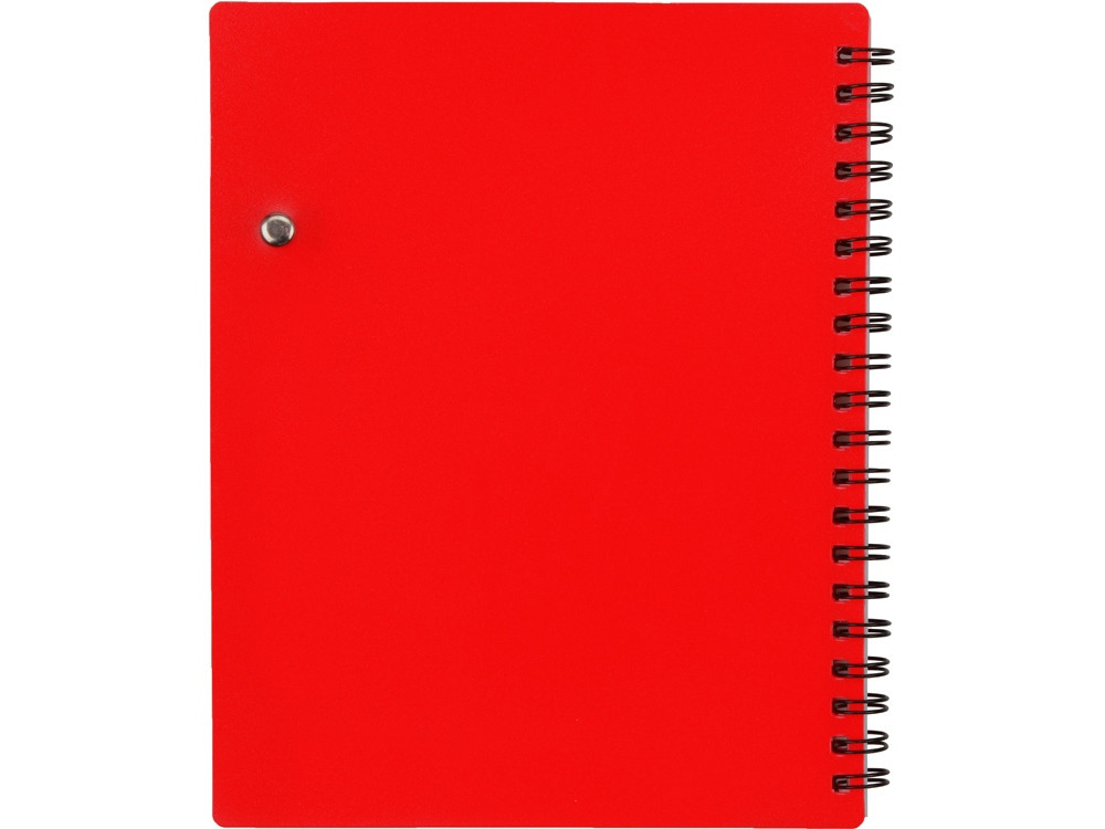 Блокнот "Контакт" с ручкой, красный