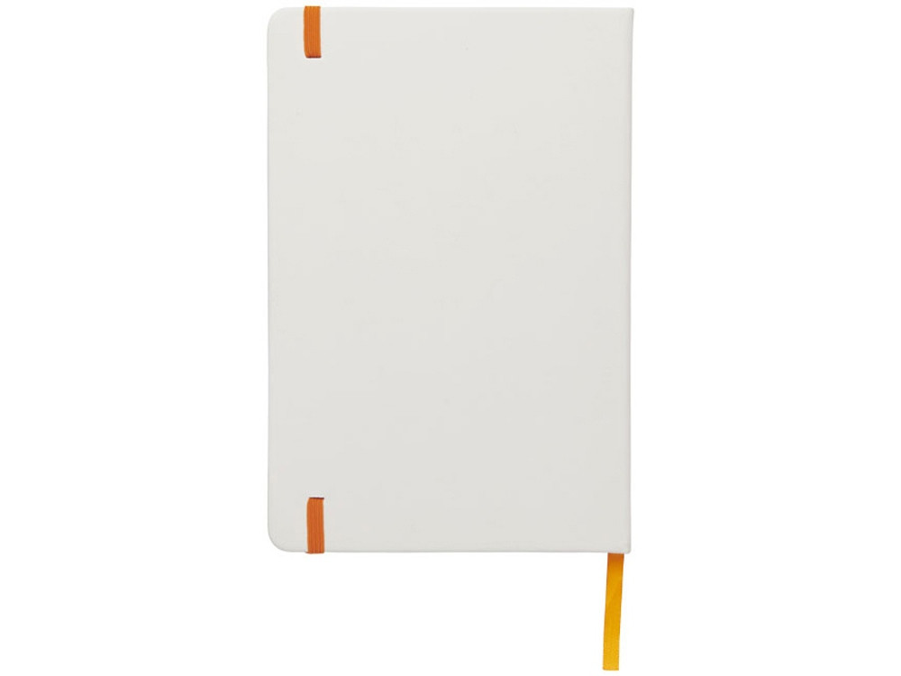 Блокнот Spectrum A5 с белой бумагой и цветной закладкой, белый/оранжевый