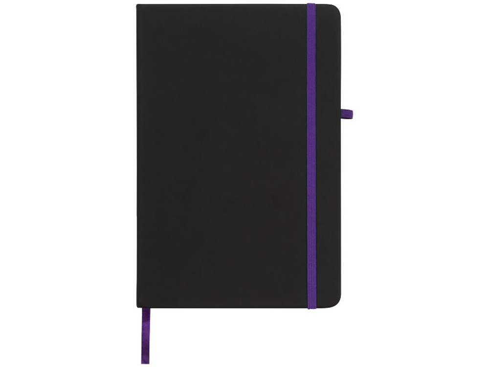 Блокнот Noir среднего размера, черный/пурпурный
