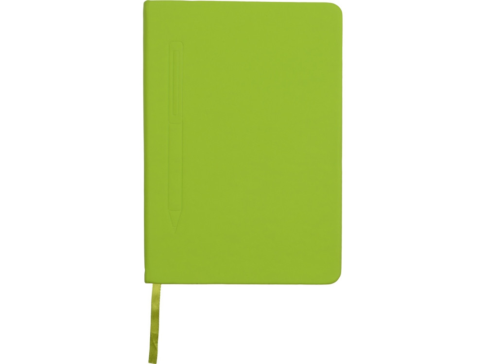 Блокнот А5 "Magnet" 14,3*21 с магнитным держателем для ручки, зеленое яблоко