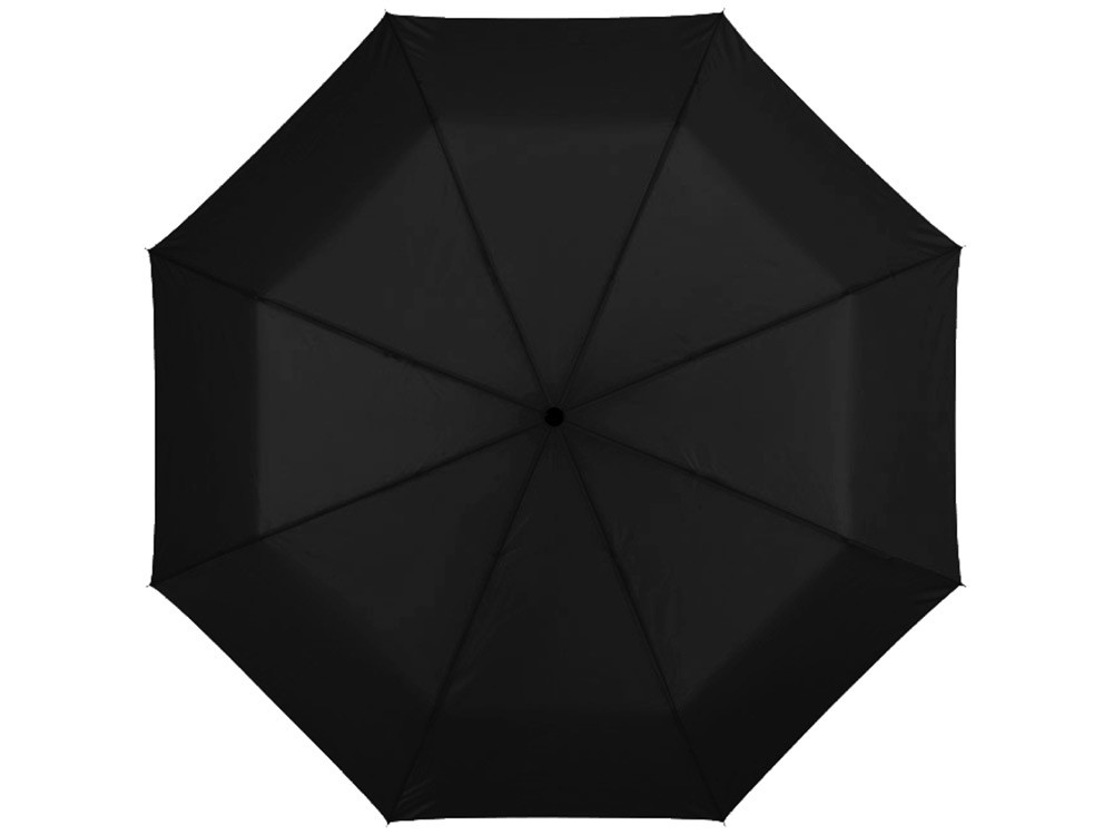 Зонт Ida трехсекционный 21,5", черный (Р)