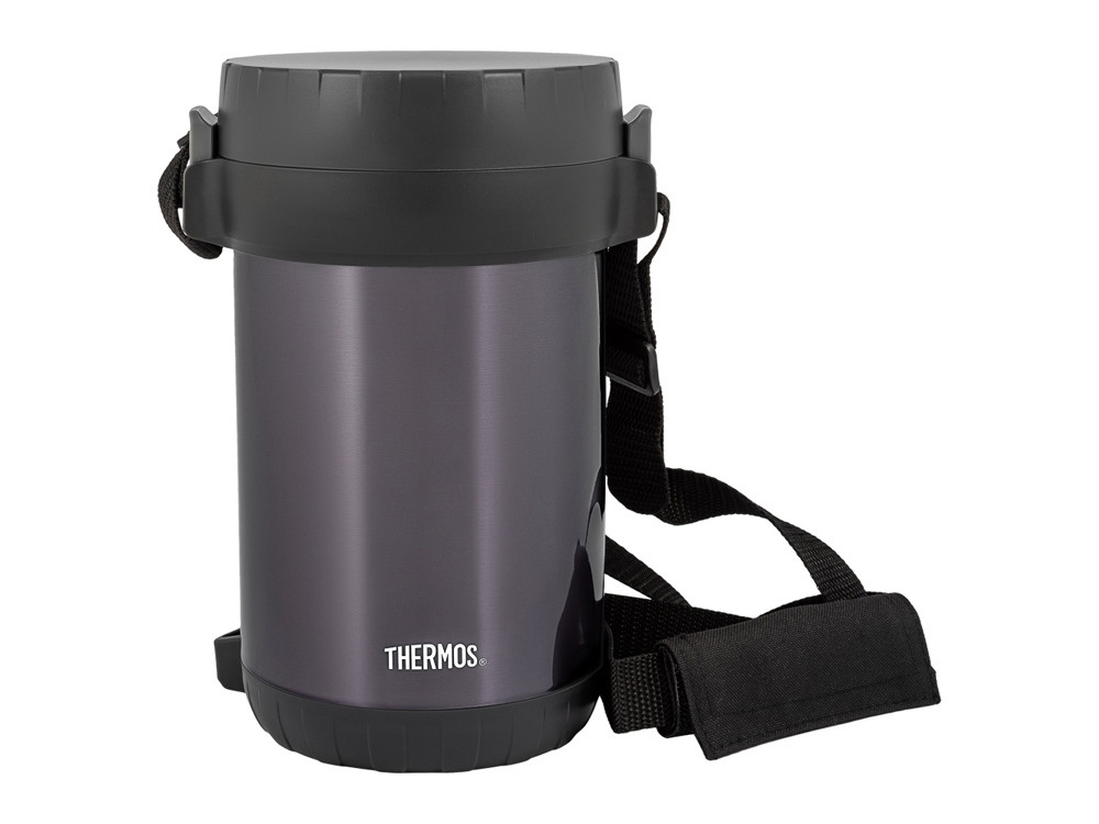 Термос из нерж.стали с пластиковыми контейнерами и ложкой тм THERMOS JBG-1800 Food Jar 1.8L, серый