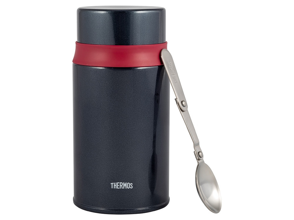 Термос из нерж.стали в комплекте с ложкой тм THERMOS TCLD-720S, синий