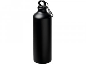 Матовая спортивная бутылка Pacific объемом 770 мл с карабином, черный