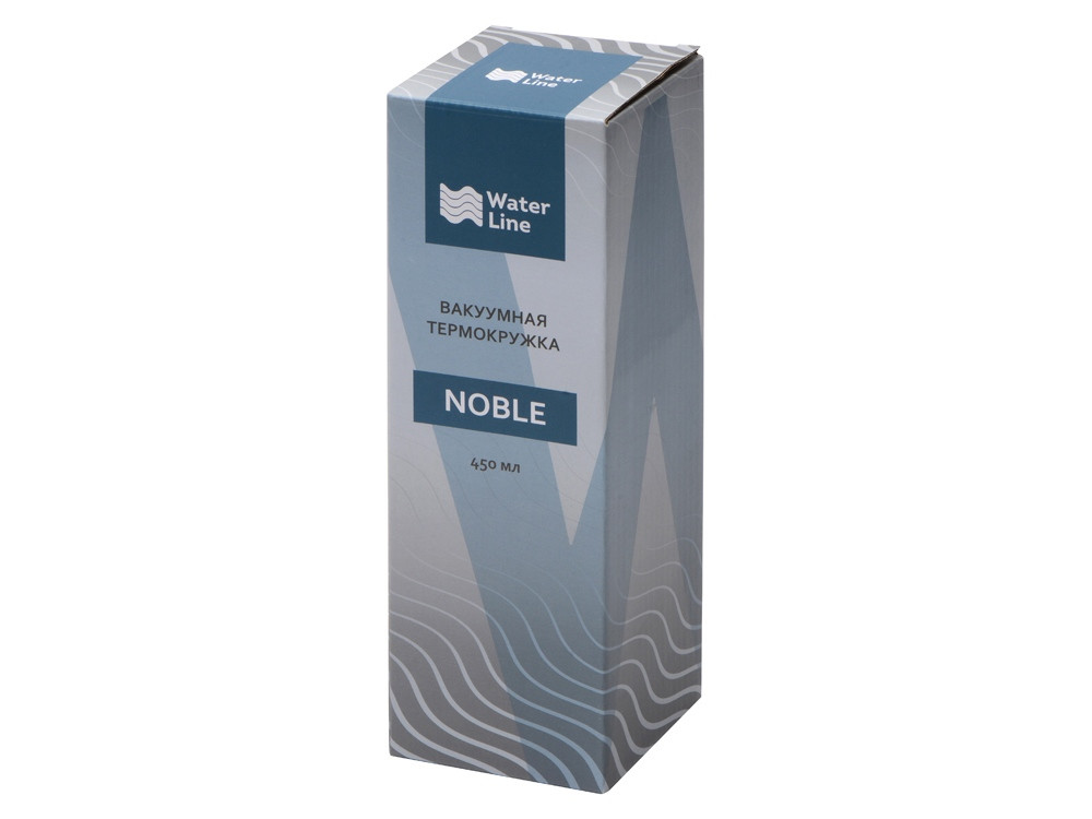 Вакуумная термокружка "Noble" с крышкой 360°,Waterline, серебристый
