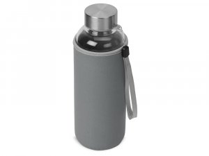 Бутылка для воды "Pure" c чехлом, 420 мл,серый