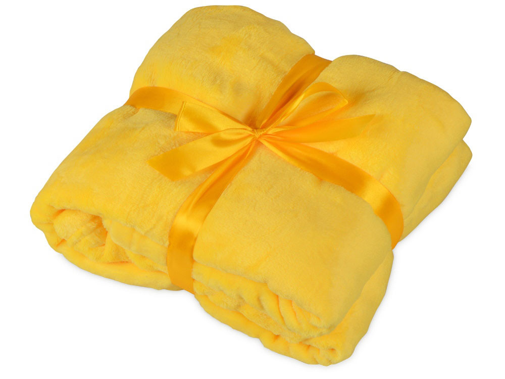 Подарочный набор с пледом, термокружкой "Dreamy hygge", желтый