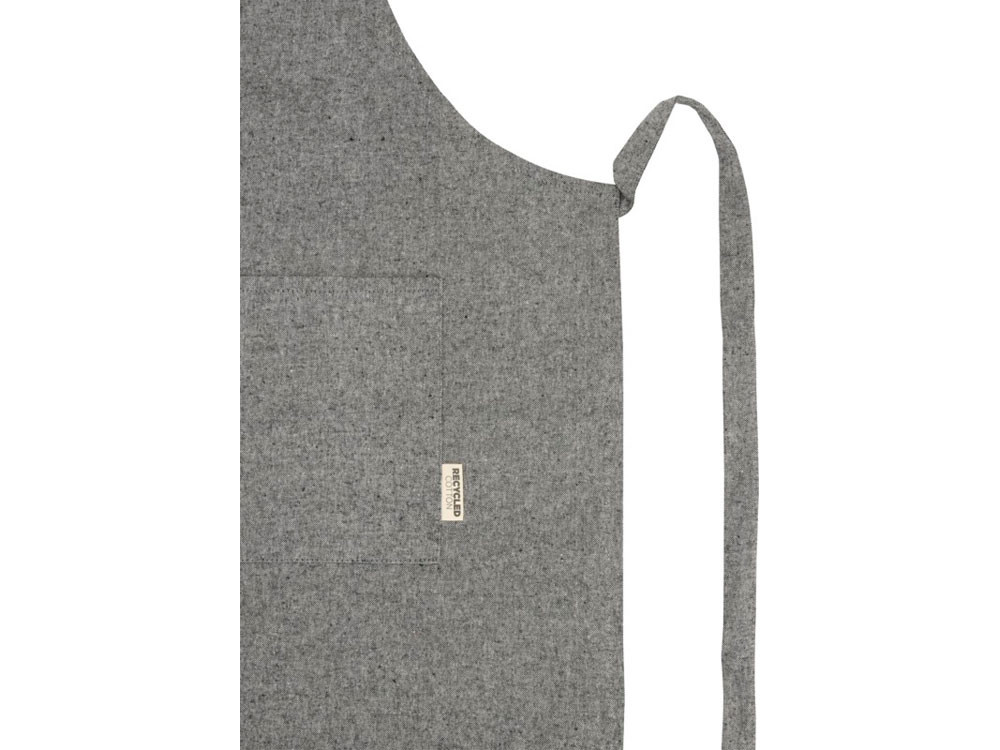 Pheebs 200 g/m² recycled cotton apron, черный