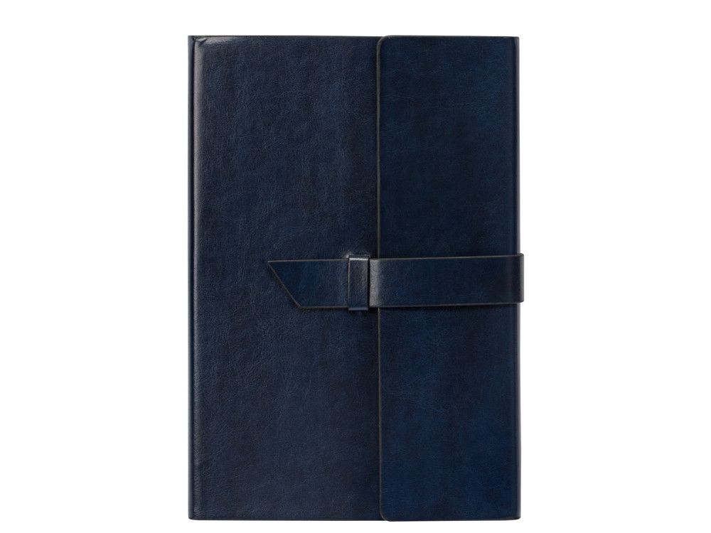 Бизнес-блокнот А5 с клапаном «Fabrizio», 80 листов, темно-синий