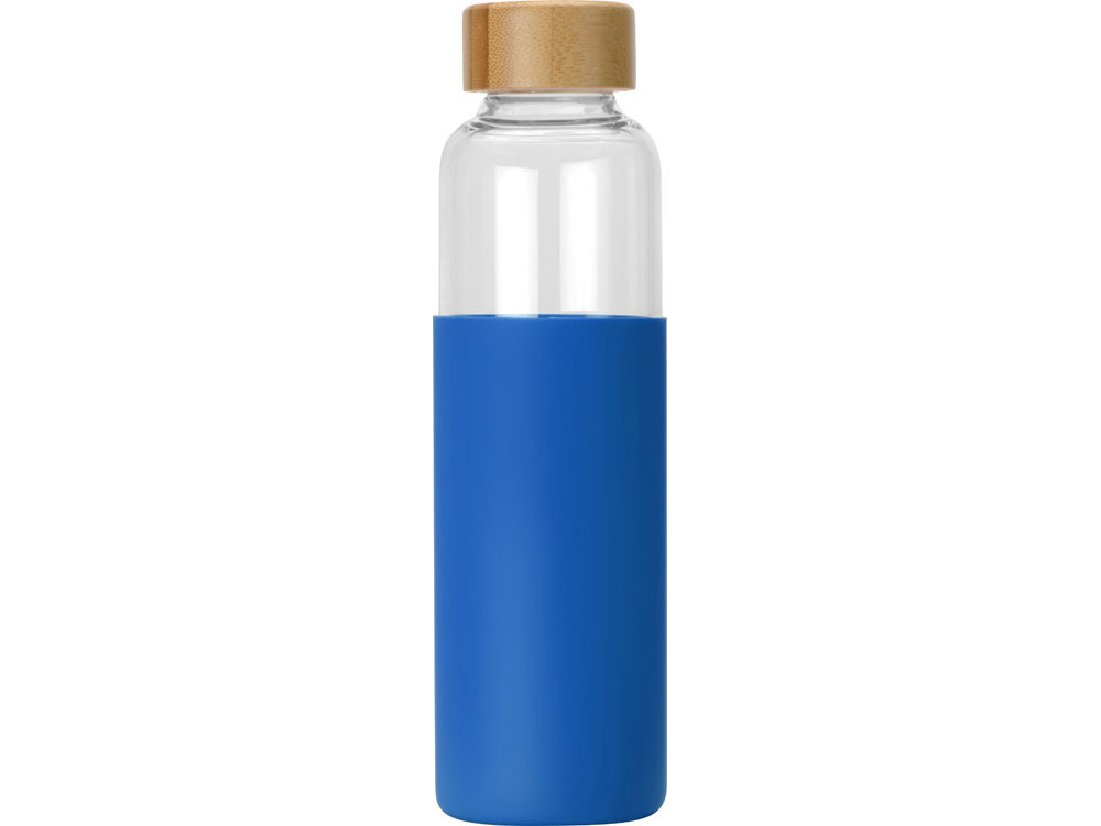 Бутылка для воды стеклянная "Refine", в чехле, 550 мл, синий