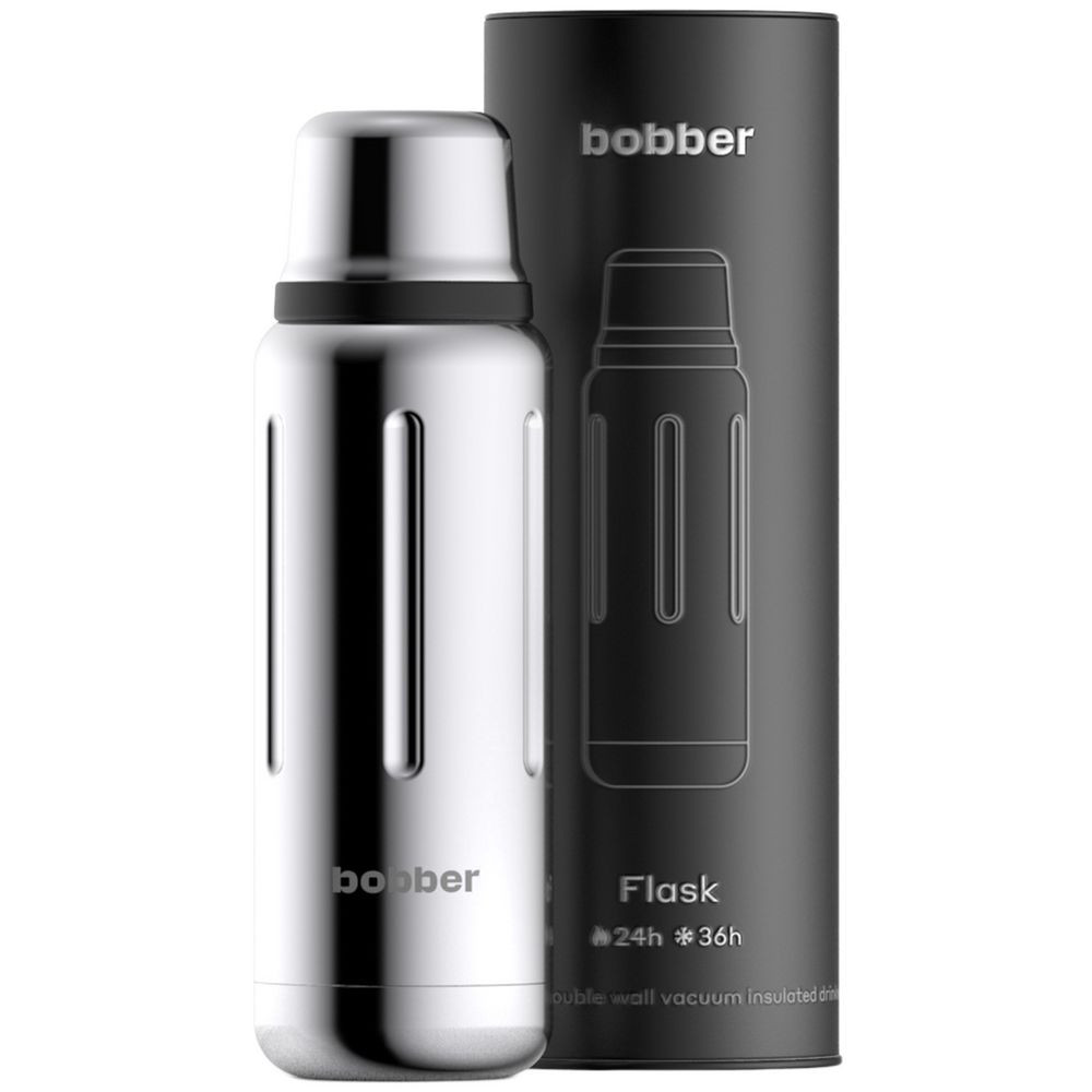 Термос Flask 470, вакуумный, стальной зеркальный