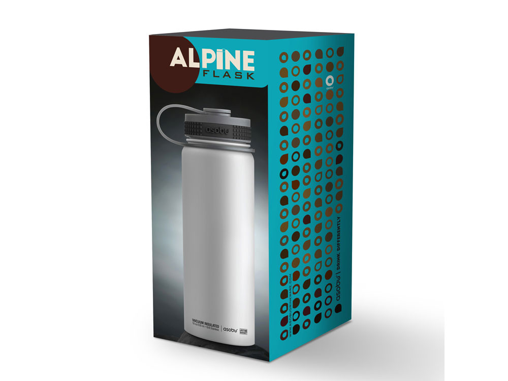 Термос «ALPINE FLASK», 530 мл, белый