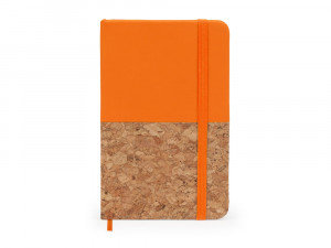 Блокнот А6 IRIS с комбинированной обложкой, натуральный/оранжевый