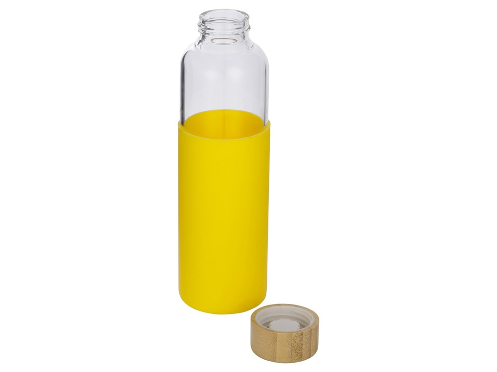 Бутылка для воды стеклянная "Refine", в чехле, 550 мл, желтый