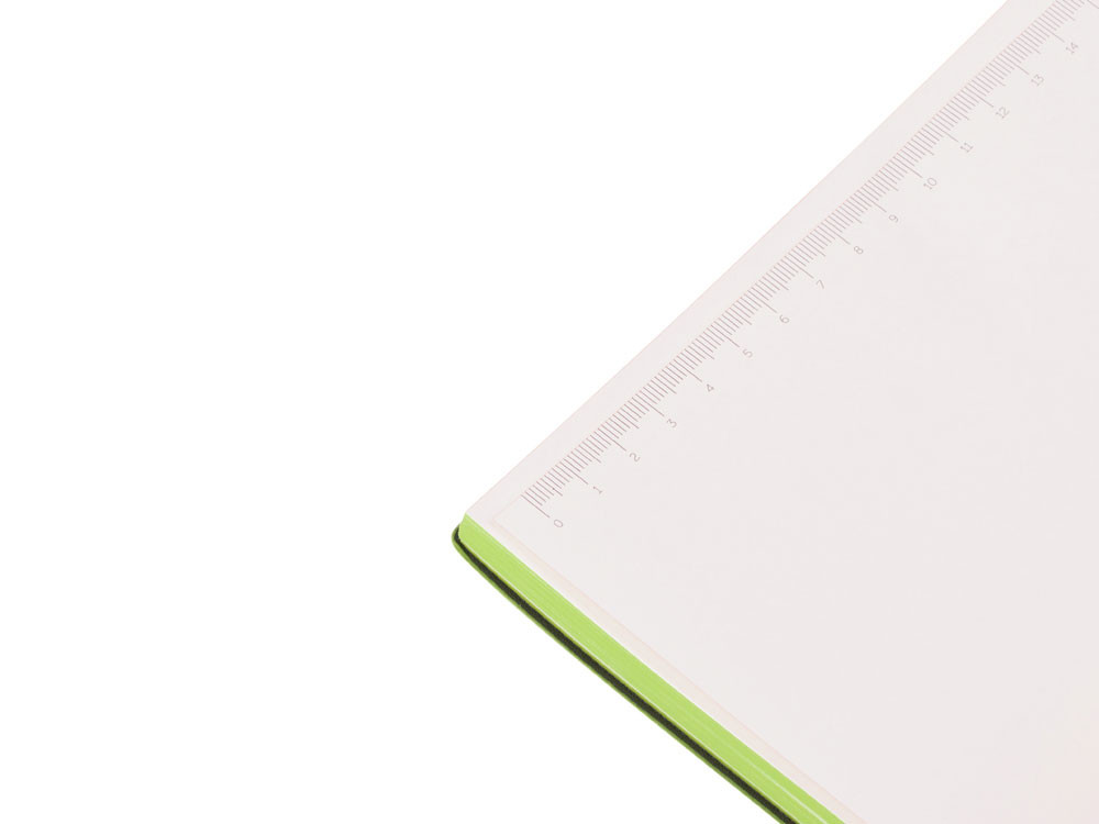 Бизнес-блокнот C1 софт-тач, гибкая обложка, 128 листов, зеленое яблоко