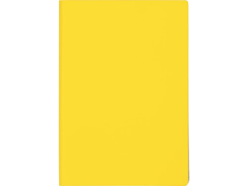 Бизнес-блокнот C1 софт-тач, гибкая обложка, 128 листов, желтый