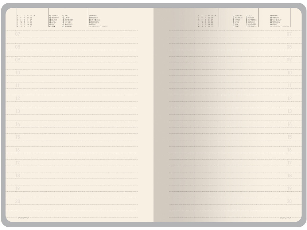 Ежедневник недатированный А5 "Megapolis Nebraska", серый с серебристым обрезом