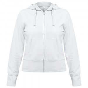 Толстовка женская Hooded Full Zip белая