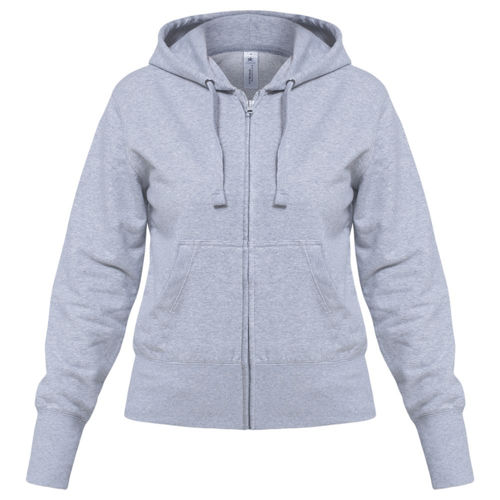 Толстовка женская Hooded Full Zip серый меланж