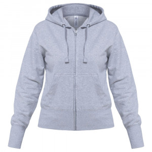 Толстовка женская Hooded Full Zip серый меланж