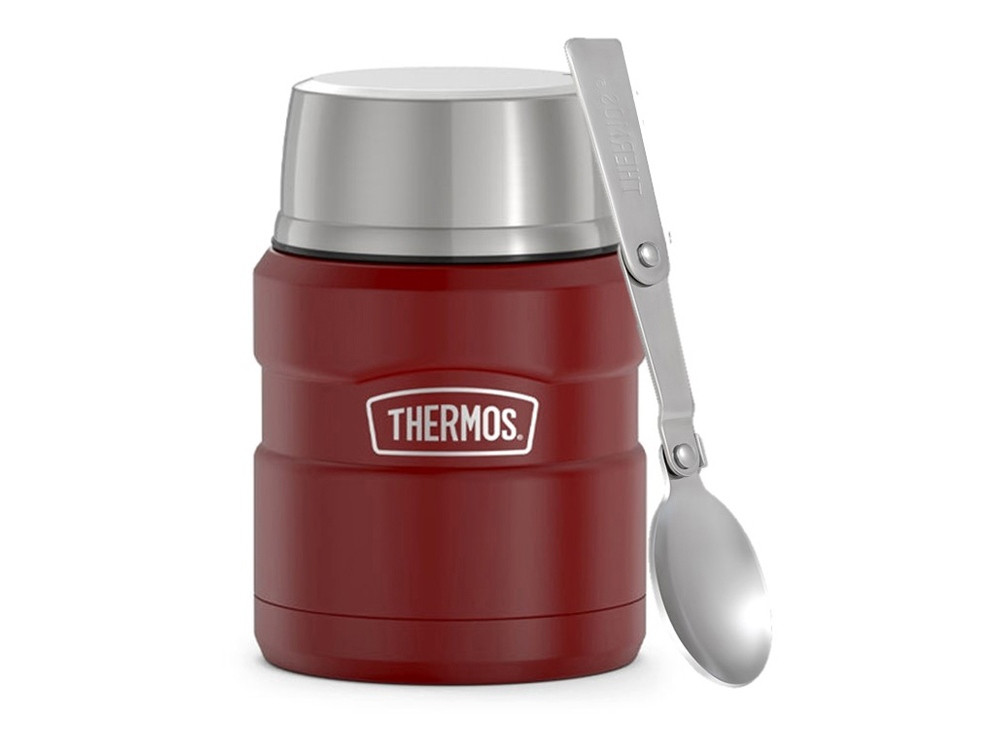 Термос из нерж. стали с ложкой тм THERMOS SK3000 MRR 0,47L